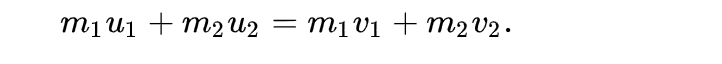 equation for conservation of momentum